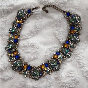 Necklace- blue orange and teal colors